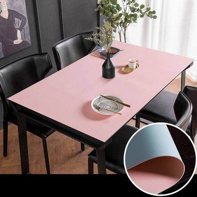 Table Protector Mat Waterproof Scratch & Heat Resistant PVC TPU Leather