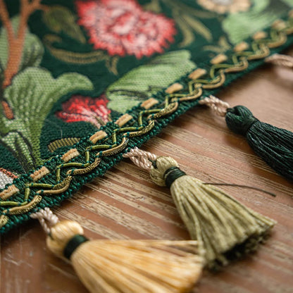 Table Runner Botanical Embroidered Machine Washable