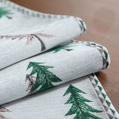 Table Runner Christmas Tree Motif Tassel Trim Multiple Lengths