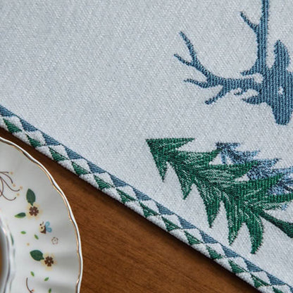 Table Runner Christmas Tree Motif Tassel Trim Multiple Lengths