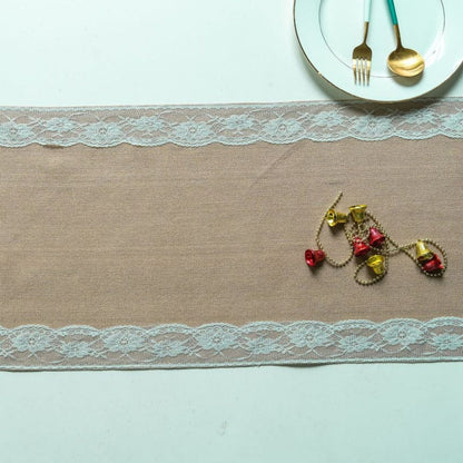 Table Runner Lace Edge Microfiber & Machine Washable