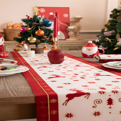 Table Runner Tassel Accents Soft Fabric Multiple Sizes