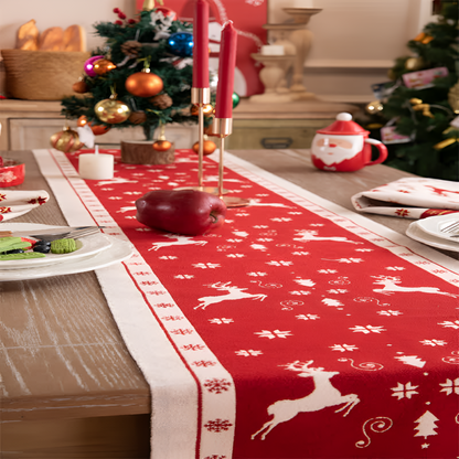 Table Runner Tassel Accents Soft Fabric Multiple Sizes