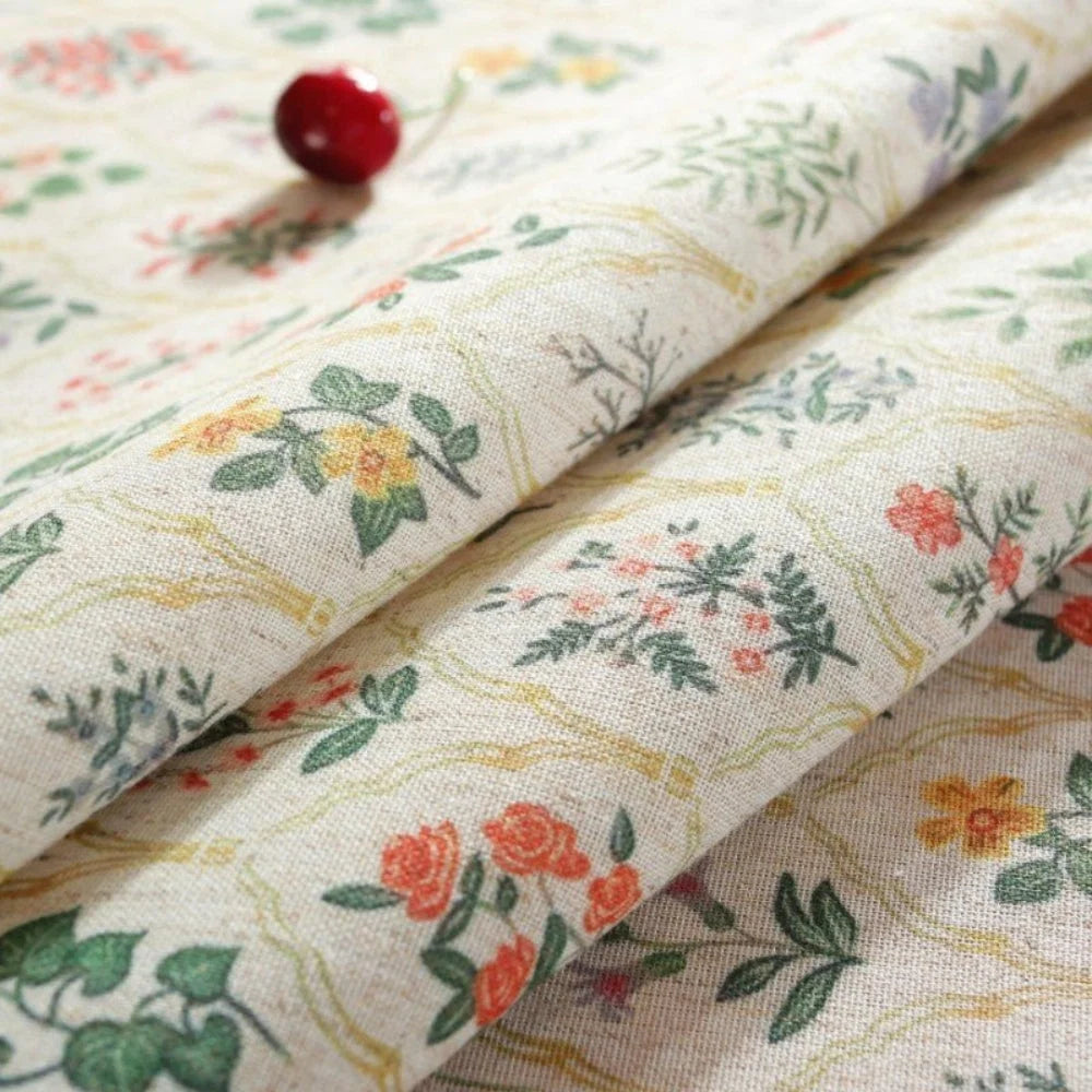 Tablecloth Floral Tassel Trim Microfiber & Machine Washable