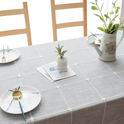Tablecloth Pastoral Plaid Cotton-Linen Wrinkle-Resistant & Waterproof