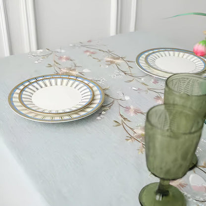 Tablecloth Rectangular Nordic Floral 100% Polyester Machine Washable