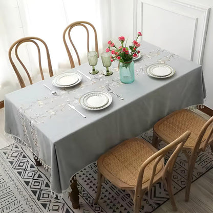 Tablecloth Rectangular Nordic Floral 100% Polyester Machine Washable