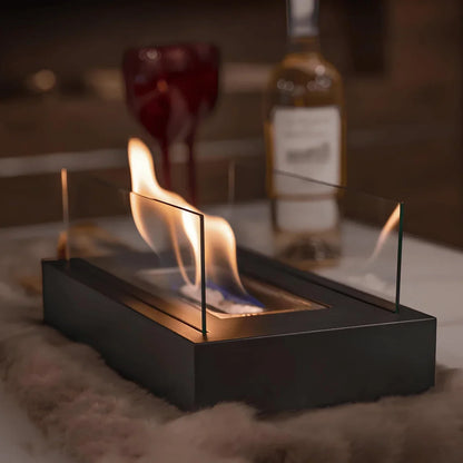 Tabletop Bioethanol Fireplace Smoke-Free Real Flame Portable Design