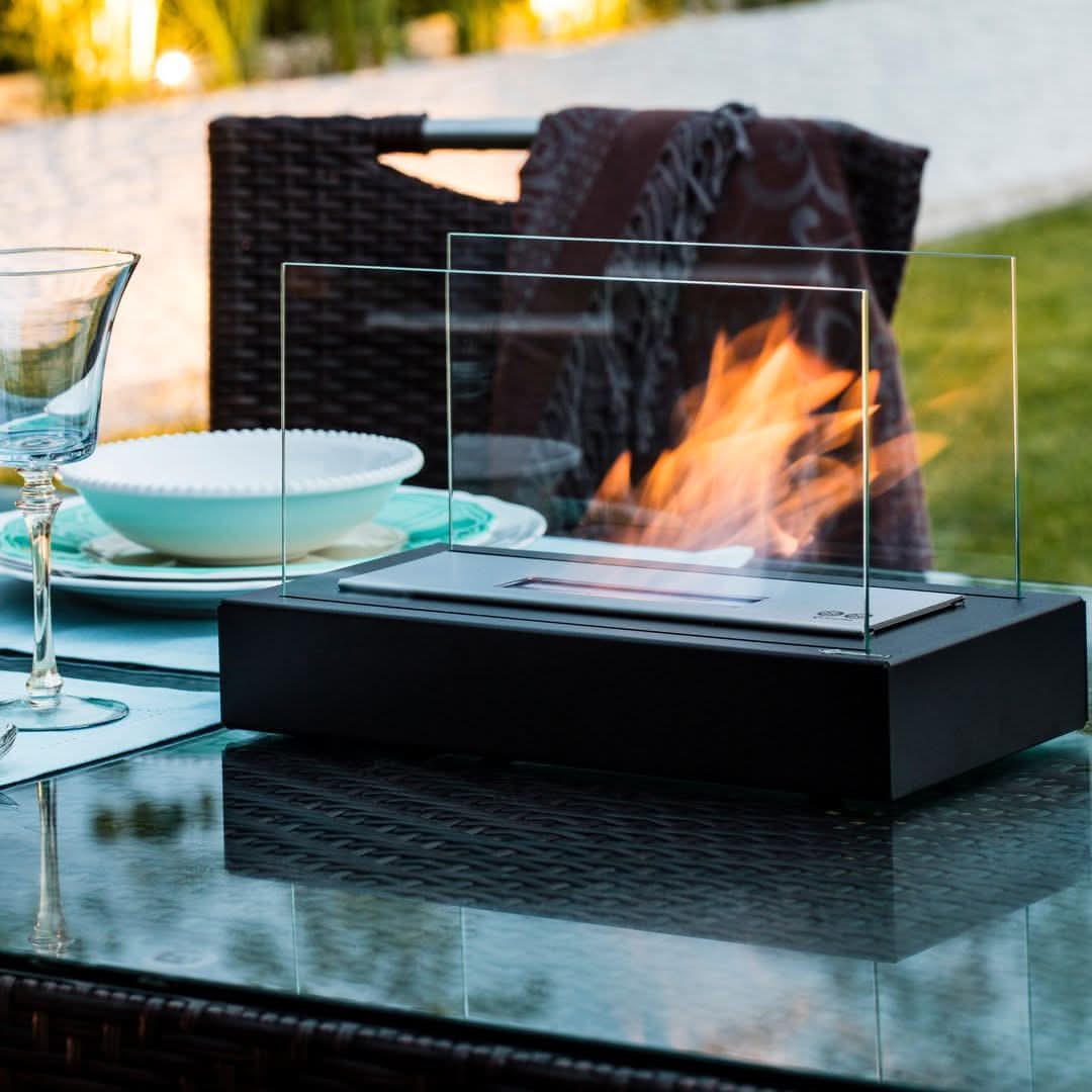 Tabletop Bioethanol Fireplace Smoke-Free Real Flame Portable Design