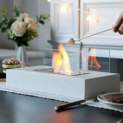 Tabletop Bioethanol Fireplace Smoke-Free Real Flame Portable Design