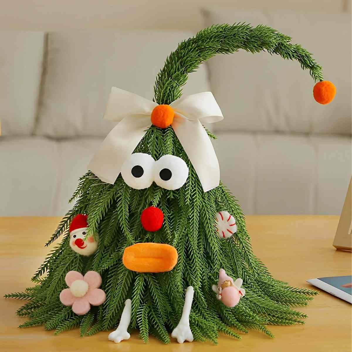 Tabletop Christmas Tree Realistic PE Compact Three Sizes