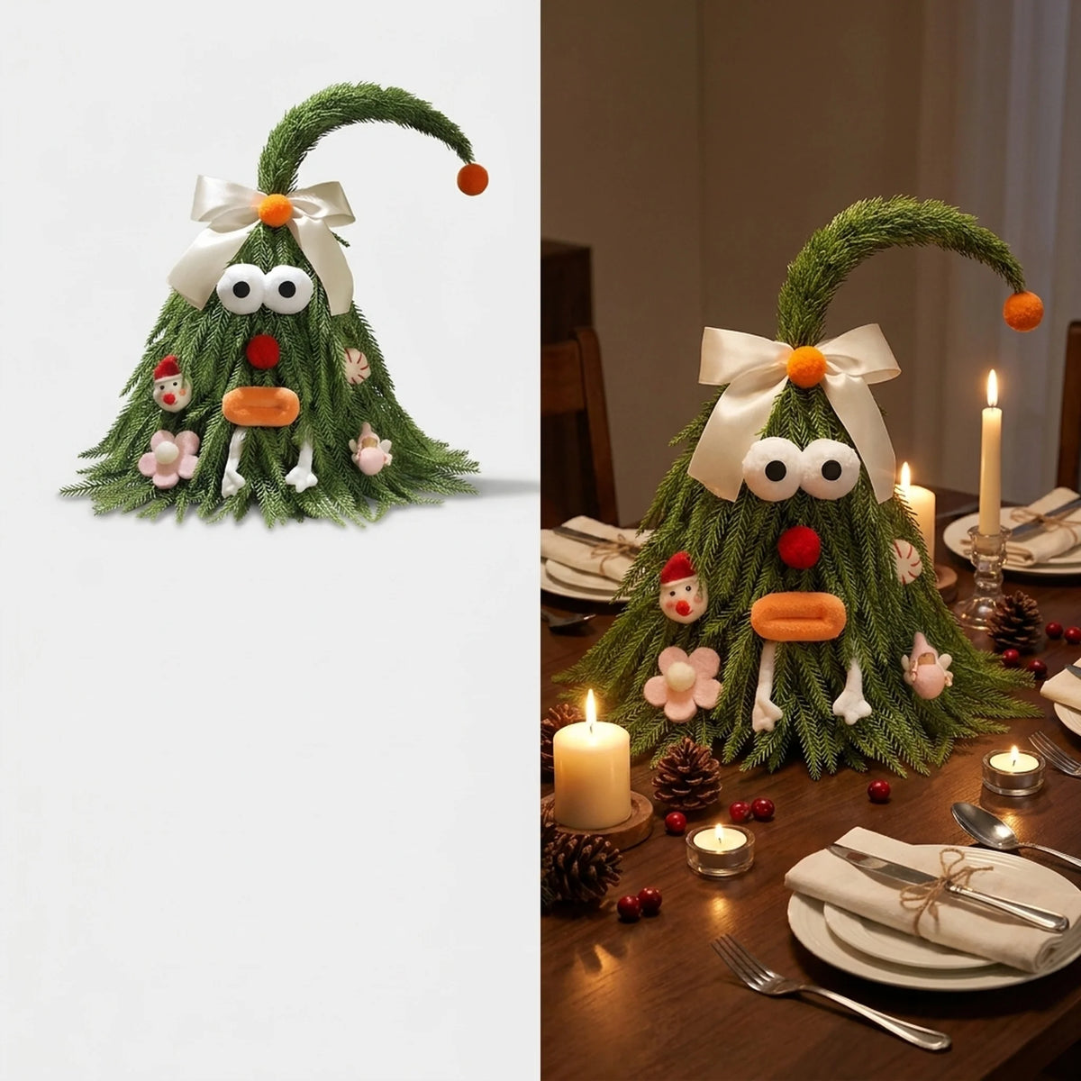 Tabletop Christmas Tree Realistic PE Compact Three Sizes