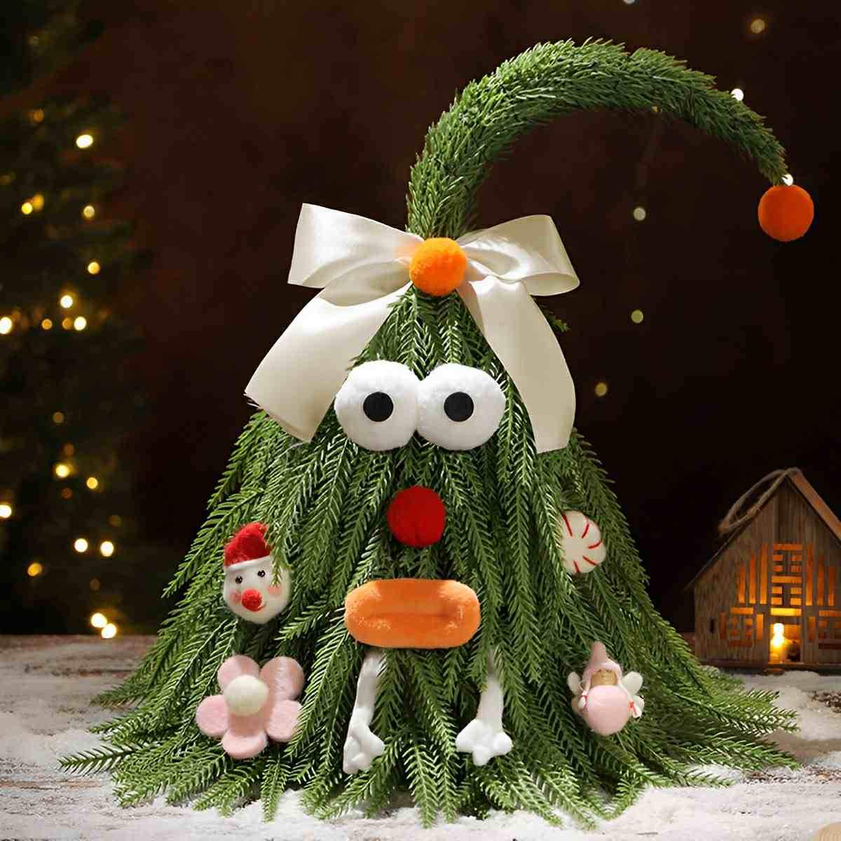 Tabletop Christmas Tree Realistic PE Compact Three Sizes