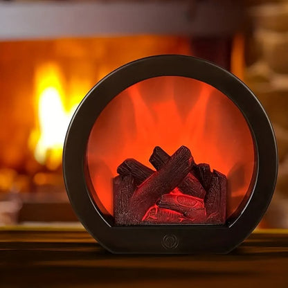 Tabletop Fireplace Light Realistic Flame-Effect Battery & USB