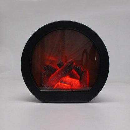 Tabletop Fireplace Light Realistic Flame-Effect Battery & USB