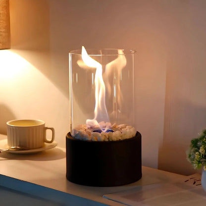 Tabletop Fireplace Smokeless Bioethanol Tempered Glass