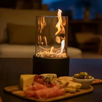 Tabletop Fireplace Smokeless Bioethanol Tempered Glass