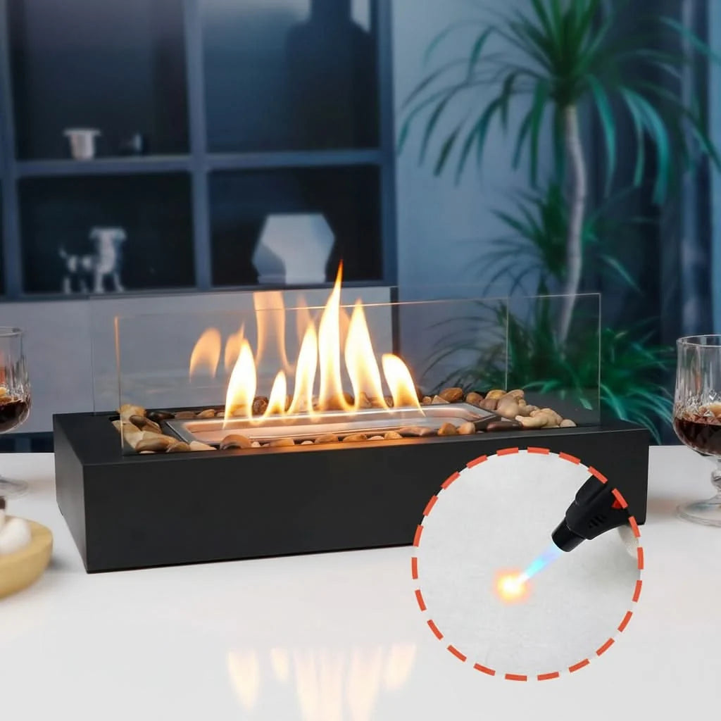 Tabletop Fireplace Stainless Steel Portable Alcohol Fuel
