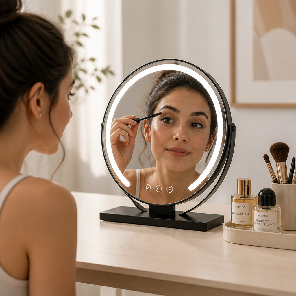 Tabletop Vanity Mirror 15x Magnification 3-Mode LED