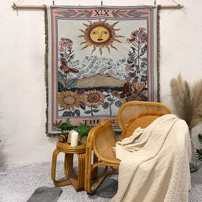 Tapestry Blanket Sun Tarot Soft Microfiber 51 x 63