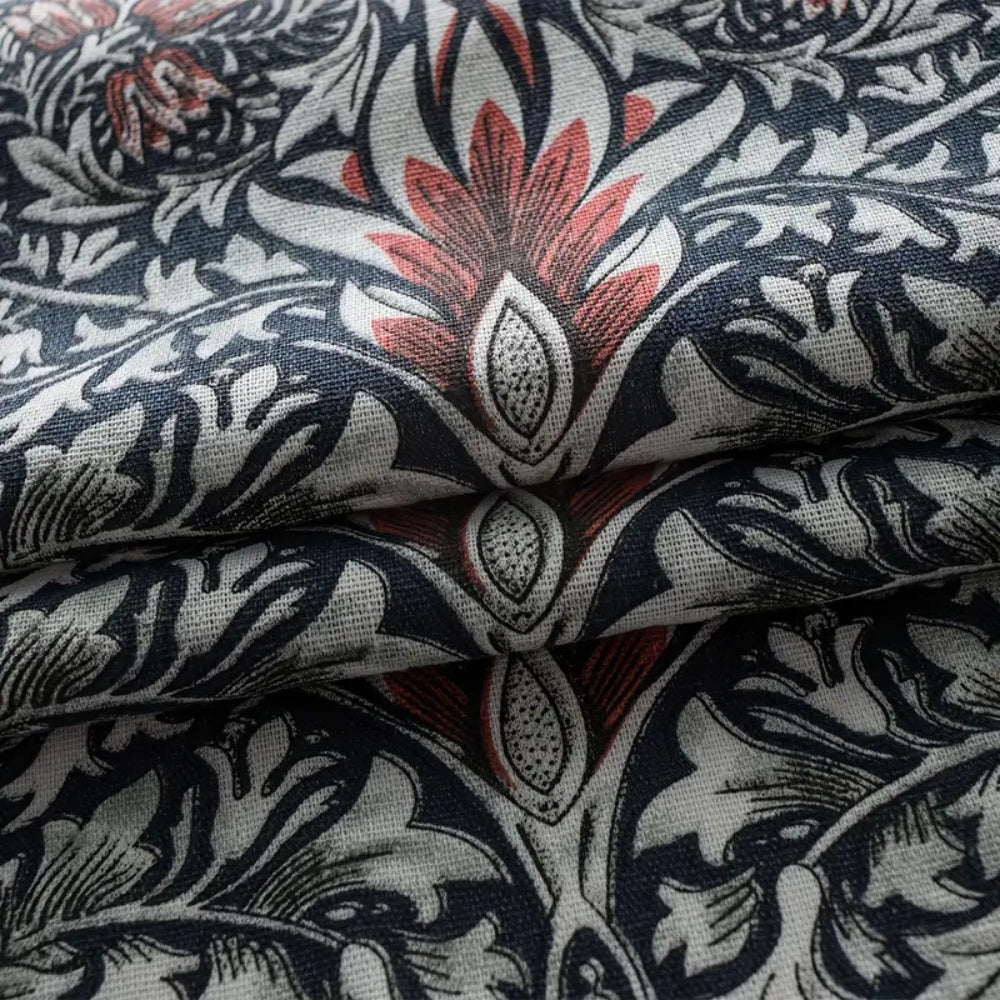 Tapestry Curtain Floral Tassel Semi-Blackout Microfiber Blend