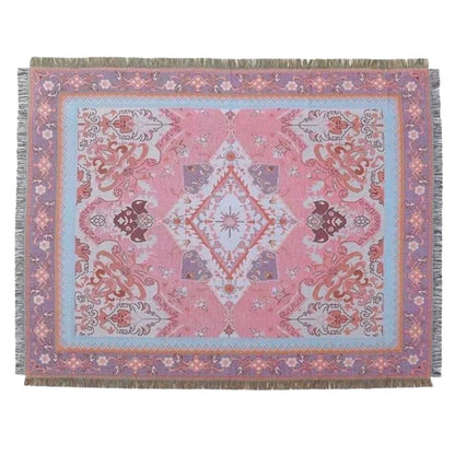 Tapestry Throw Blanket Reversible Bohemian Aztec Microfiber