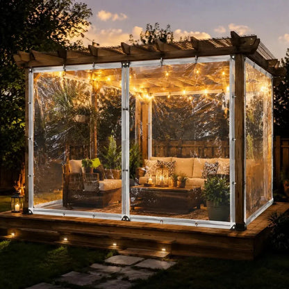 Tarpaulin Cover Transparent Waterproof with Secure Eyelets