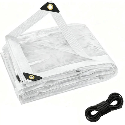 Tarpaulin Cover Transparent Waterproof with Secure Eyelets