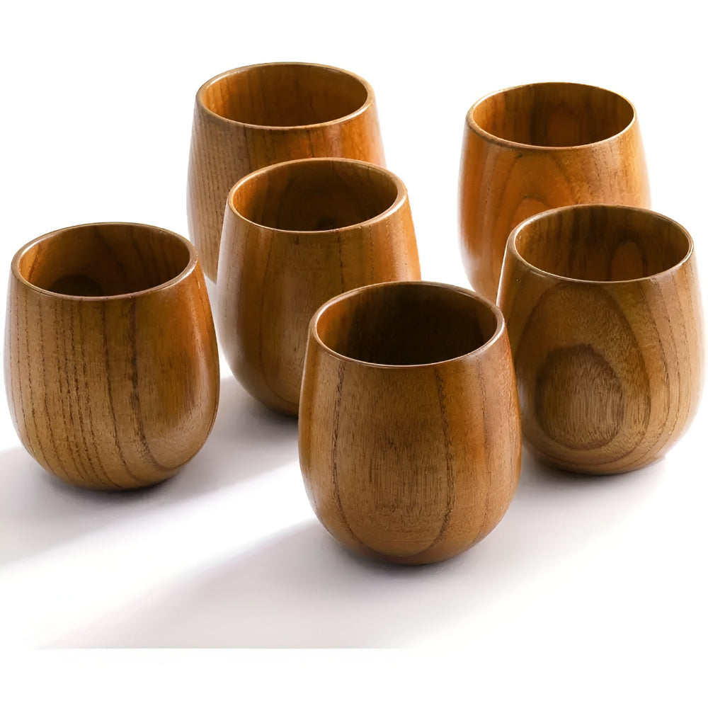 Tea Cup Handcrafted Solid Wood Smooth Finish