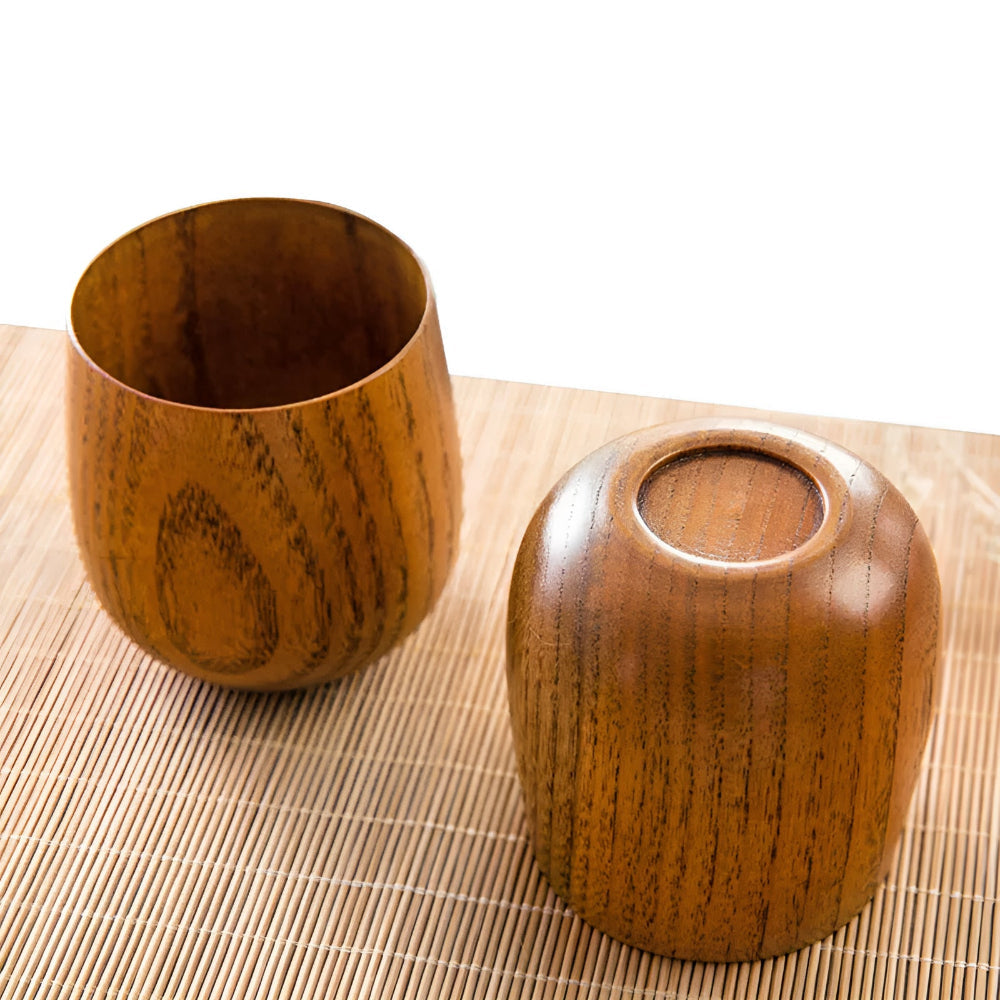 Tea Cup Handcrafted Solid Wood Smooth Finish
