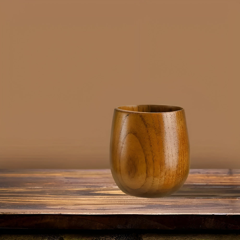Tea Cup Handcrafted Solid Wood Smooth Finish