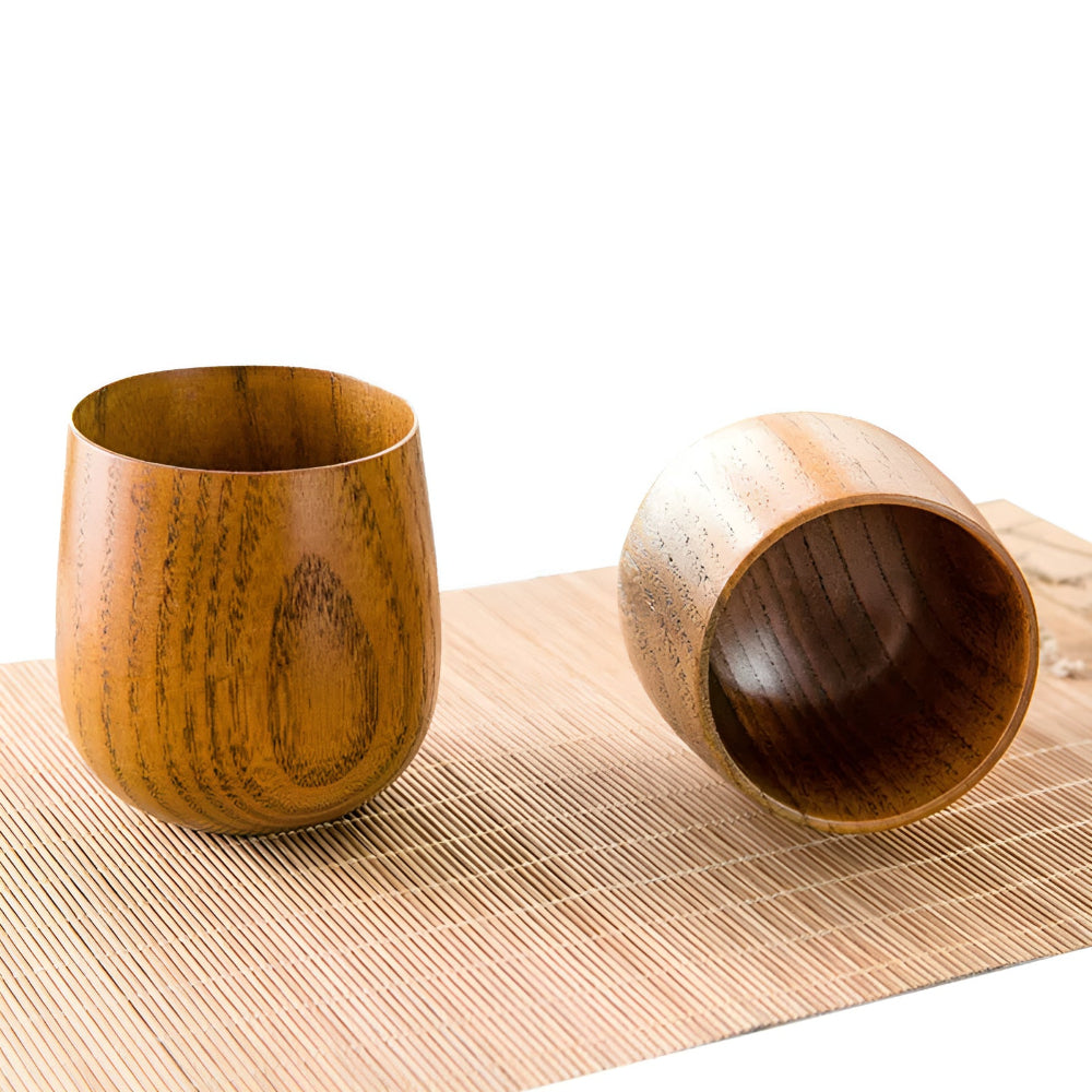 Tea Cup Handcrafted Solid Wood Smooth Finish
