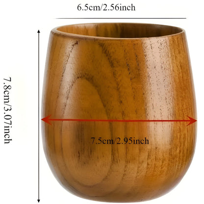 Tea Cup Handcrafted Solid Wood Smooth Finish