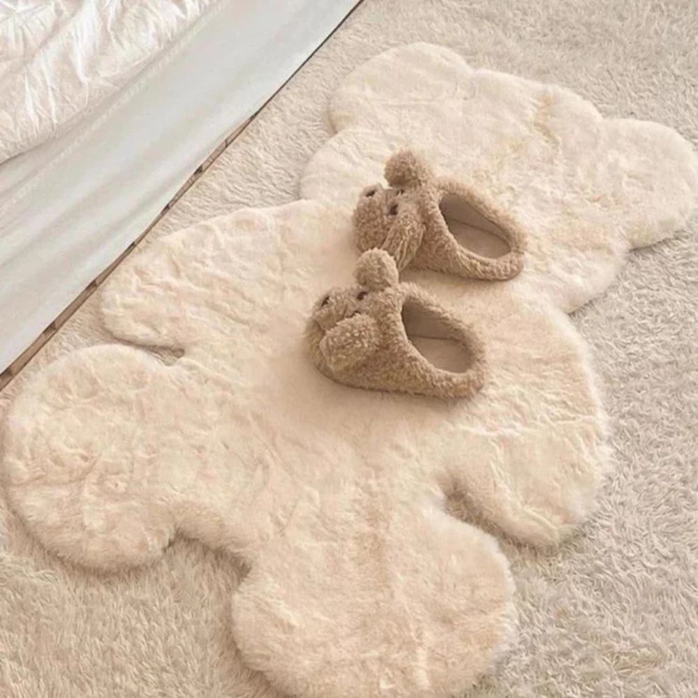 Teddy Bear Rug Plush Microfiber Blend Machine Washable