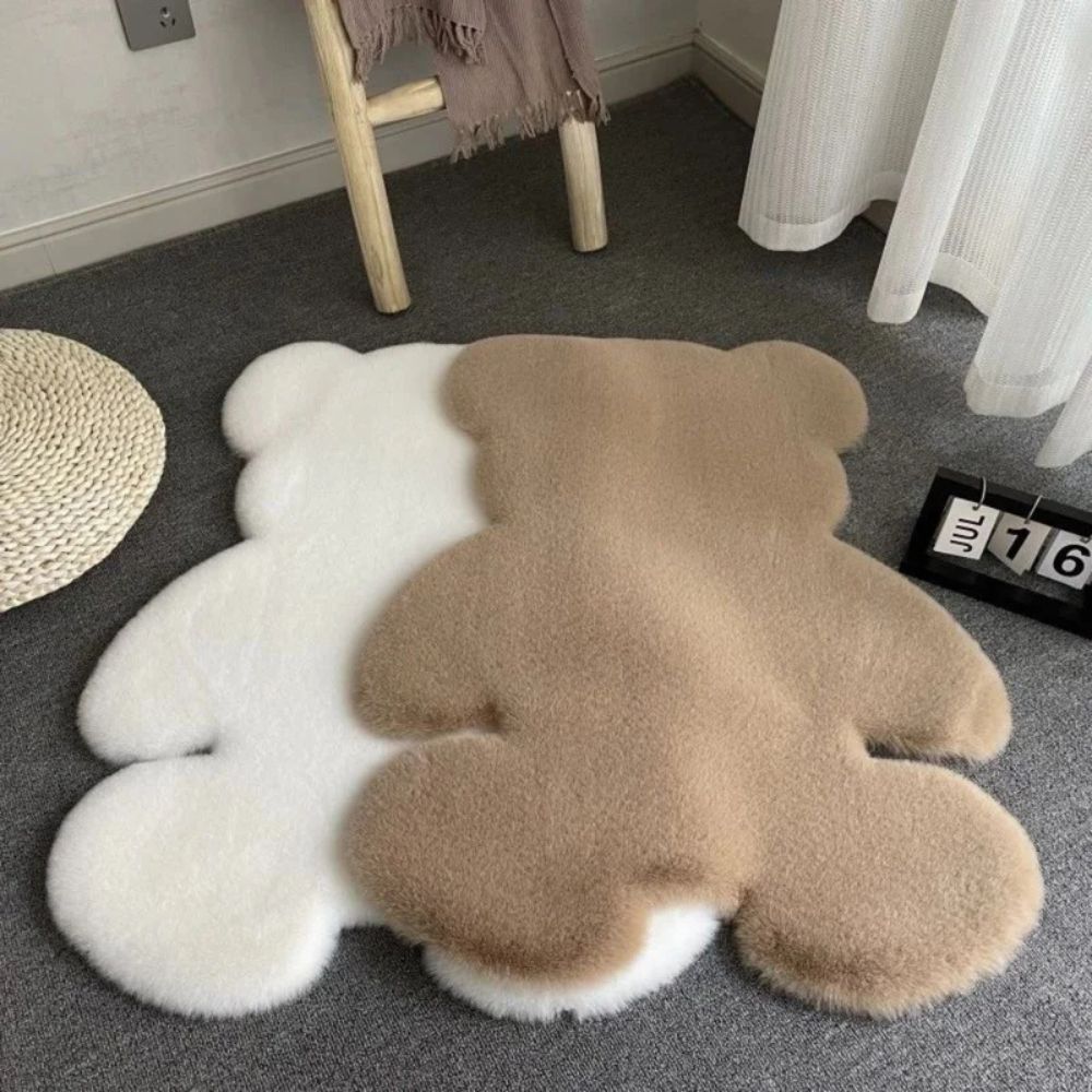 Teddy Bear Rug Plush Microfiber Blend Machine Washable