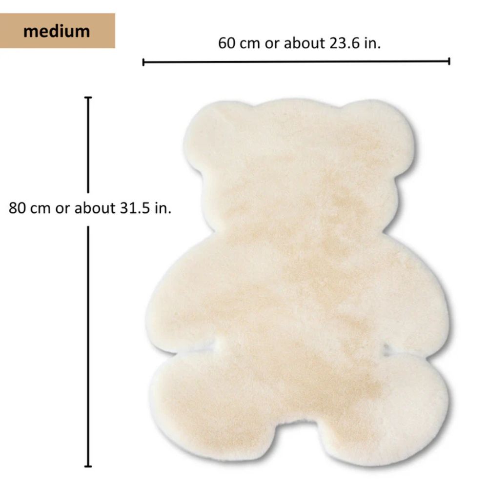 Teddy Bear Rug Plush Microfiber Blend Machine Washable
