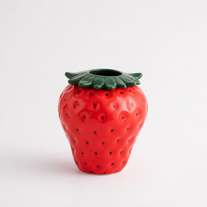 Textured Ceramic Strawberry Flower Vase (Mini & Standard)