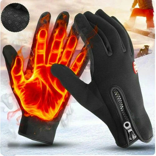 Thermal Gloves Fleece-Lined Touchscreen-Compatible Nonslip Grip