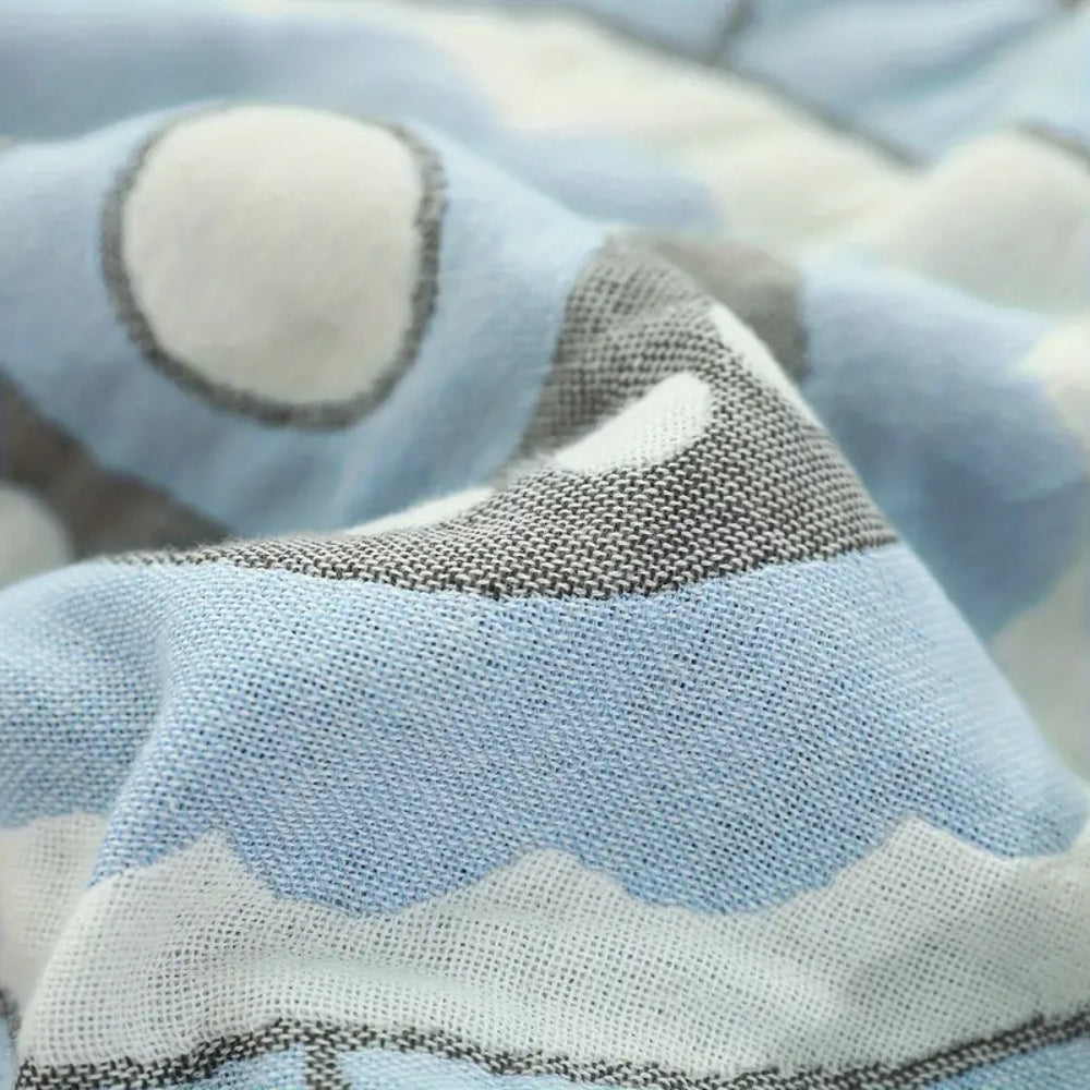Throw Blanket 100% Cotton Breathable Machine Washable