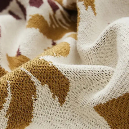 Throw Blanket 100% Cotton Geometric Jacquard Machine Washable