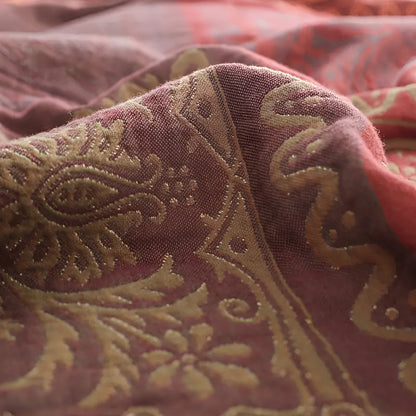 Throw Blanket 100% Cotton Oversized Mandala Fringe