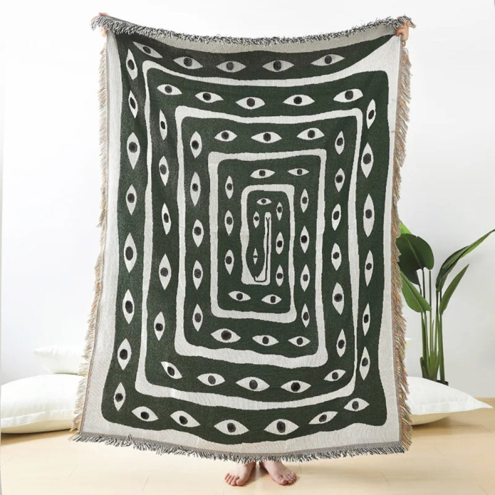 Throw Blanket 100% Cotton Reversible Machine Washable