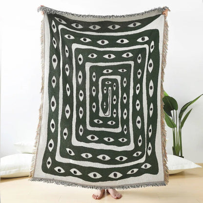 Throw Blanket 100% Cotton Reversible Machine Washable