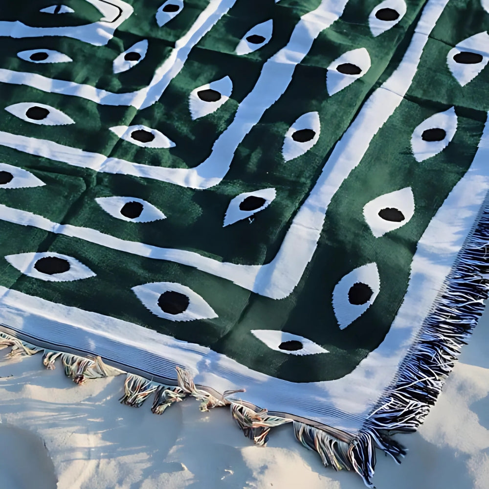 Throw Blanket 100% Cotton Reversible Machine Washable