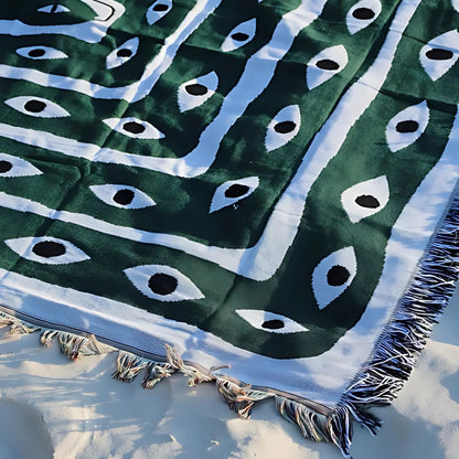 Throw Blanket 100% Cotton Reversible Machine Washable