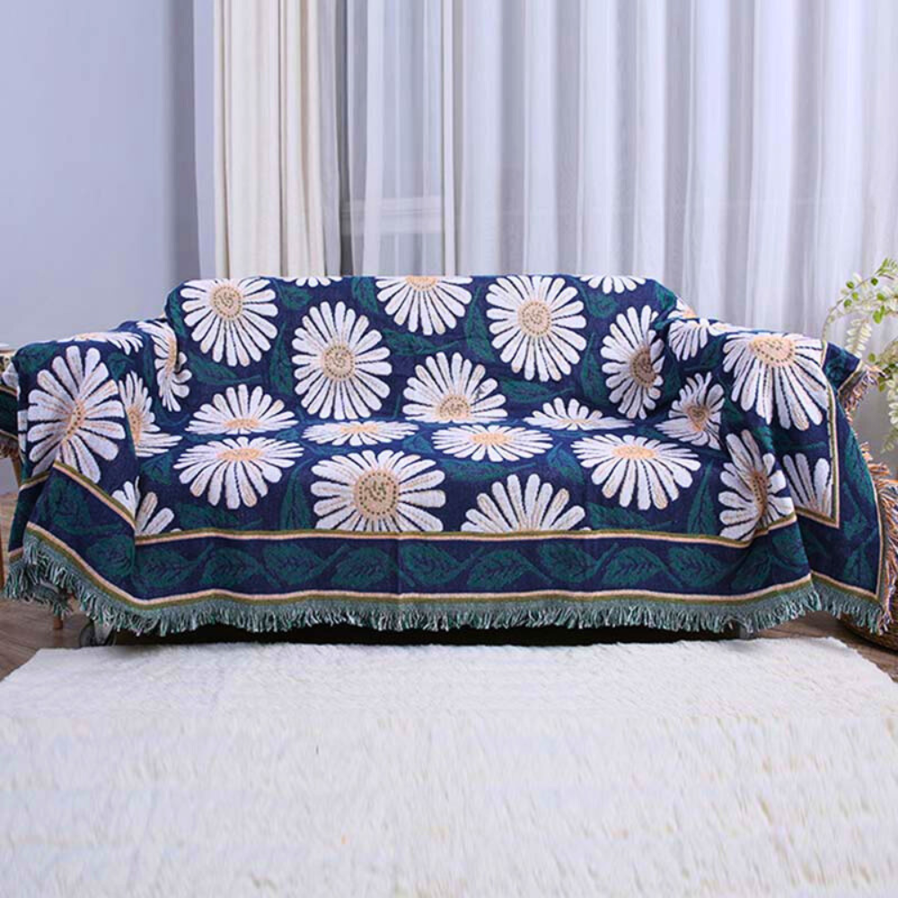 Throw Blanket 100% Cotton Tassels Machine Washable