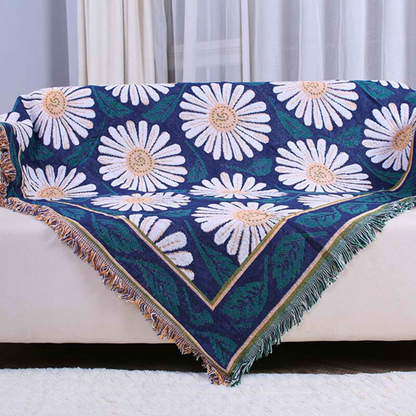 Throw Blanket 100% Cotton Tassels Machine Washable