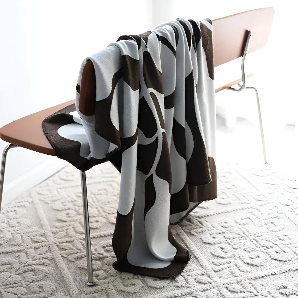 Throw Blanket Acrylic Abstract Pattern 51 x 71 Inches