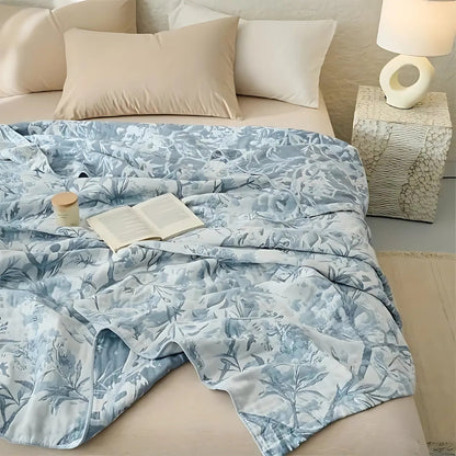 Throw Blanket All-Season 100 Percent Cotton Hypoallergenic