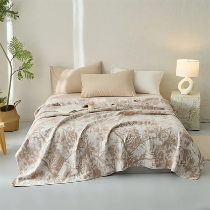 Throw Blanket All-Season 100 Percent Cotton Hypoallergenic
